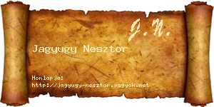 Jagyugy Nesztor névjegykártya